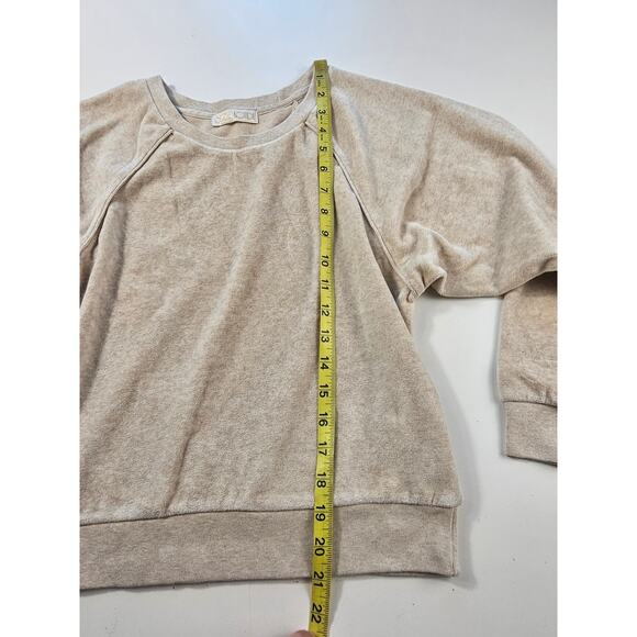Suzie kondi samos sweater In velour wheat XS lounge slub Raglan NWOT (flaw) - Picture 7 of 7